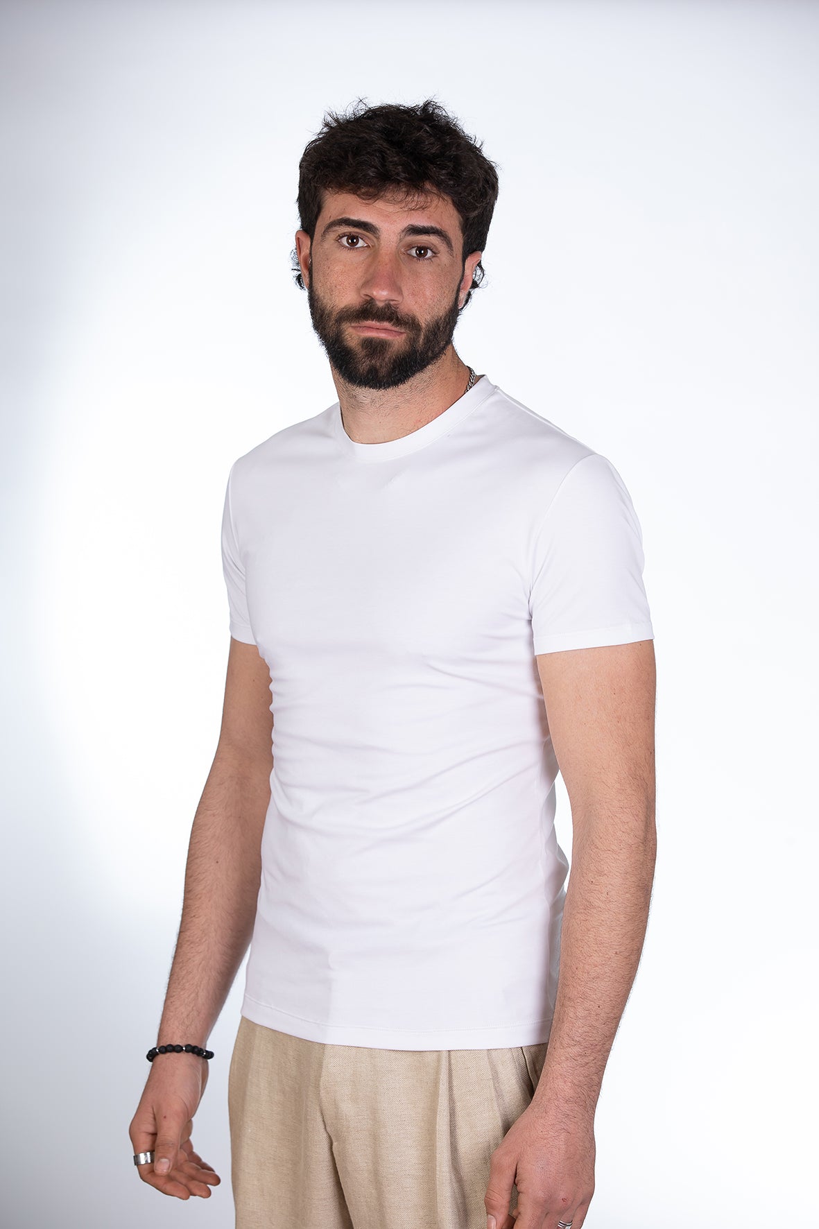 T-shirt aderente in Cotone Supima